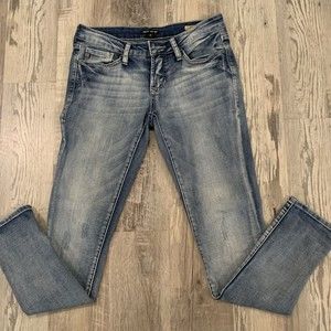 Dear John Joyrich Comfort Skinny Jeans Women's Size 28 Mid Rise Light Wash Denim